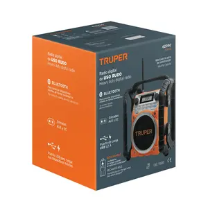 Radio FM digital resistente Truper con pantalla de visualización - Product Image 3