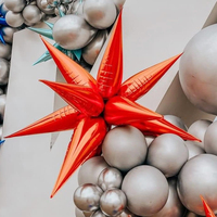 Nouveauté Décorations pour la rentrée scolaire Ballons en aluminium en forme d'étoile à 12 branches et de goutte d'eau