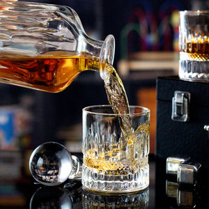 NUEVO ESTILO Único Grabado Heave Base Vasos de whisky Antiguo para beber Bourbon Vodka Ron Licor Rocas - Product Image 5