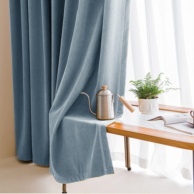 Wholesale Custom Size High Quality 100% Polyester Window Curtains for the Living Room