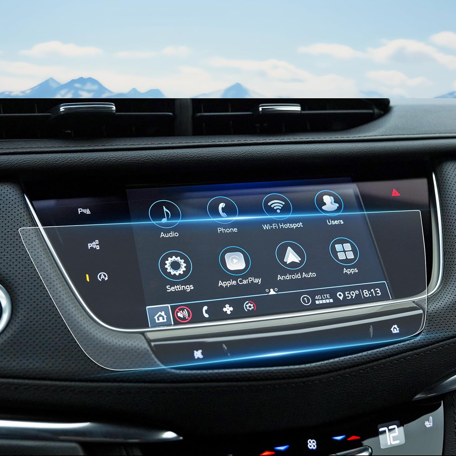 Cadillac XT5 17~25 &amp; XT6 ~25 8 pouces brillant 1 pièce