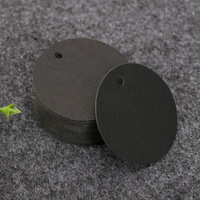 100 pcs/lot étiquettes rondes rétro papier Kraft cartes accessoires de cuisson sacs-cadeaux boîtes accrocher emballage vierge pour l'emballage de bijoux