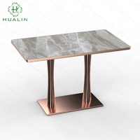 HUALIN-Table de restaurant en marbre moderne et simple, table de salle à manger robuste et durable pour restaurant, café et hôtel