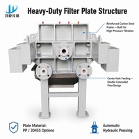 Presse à filtre à chambre entièrement automatique à alimentation centrale double flux avec plateau de récupération 304