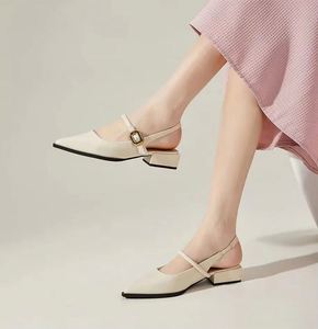 Zapatos Planos de Mujer Cómodos y Ligeros al por Mayor, Bailarinas Negras Sólidas de PU con Punta Fina Estilo Mary Jane, Diseño sin Cordones, Suela de Goma para Verano - Product Image 3