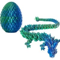 Kit Telur Ular Viper Cetak 3D Tahun Baru Imlek, Model Hewan dengan Sendi Artikulasi, Figur Ular Kecil Realistis Buatan Tangan