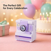 Appareil photo instantané pour enfants, écran IPS HD 2,4 pouces, photo et vidéo, carte TF 32 Go, appareil photo à clapet avec flash, 11 langues, OEM/ODM, ABS, pour les enfants de 7 à 14 ans