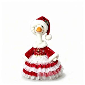 Christmas Porch Goose Outfit Dress Hat 23 Inch Pet Statue Ornament Decorations Clothes Custom Lightweight Polyester - Product Image 1