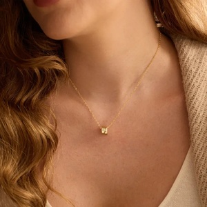 Collar de Acero Inoxidable Personalizado con Anillo Apilable Grabado, Collar con Disco de Cuentas en Blanco para Mamá y <span class=keywords><strong>Abuela</strong></span> - Product Image 3