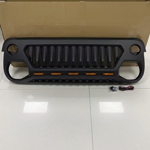 Arrabbiato squalo paraurti anteriore Offroad griglia di ricambio decalcomania con luce griglie per <span class=keywords><strong>Auto</strong></span> 07-18 Jeep Wrangler negozio di ricambi <span class=keywords><strong>Auto</strong></span> - Product Image 2