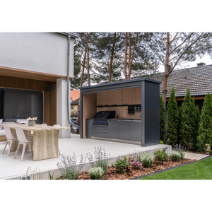 Cuisine Modulaire Moderne avec Grill Électrique, Construction en Acier Inoxydable, Évier, Dosseret et Plan de Travail Stratifié pour Usage Domestique - Product Image 6