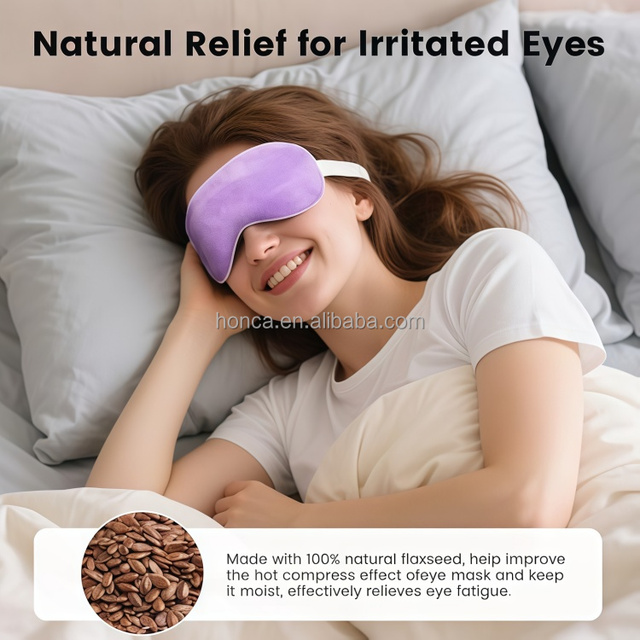 Microwave Heated Eye Mask With Hot/Cold Therapy for Dry Eyes Aromatherapy Weighted Sleep Mask With Adjustable Straps