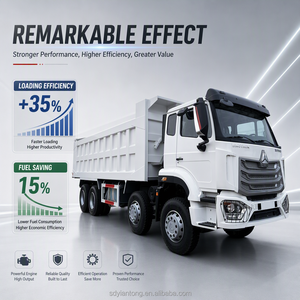 Camion benne basculante Sinotruk HOWO 371 6x4 personnalisé, neuf, robuste, diesel automatique, 50 tonnes, avec système de levage avant et caméra arrière - Product Image 1