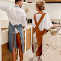 Tablier Unisexe en Lin Français à Impression Numérique Personnalisée, Design Personnalisé, Tablier Unisexe Joyeux Noël, Tabliers de Noël pour Fête