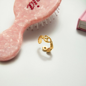 Heart-Shaped <b>Open</b> <b>Ring</b> 18K Gold Stainless Steel Women's Jewelry Gift Fashion <b>Rings</b> JDR0208003 - Product Image 4