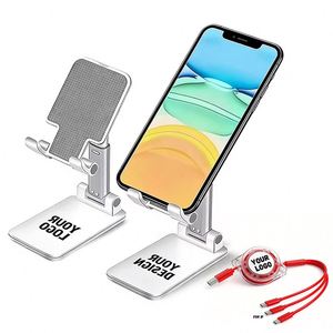 2026 New Wholesale Promotion Gift Plastic Aluminium Portable Holder Folding Custom Logo Phone <b>Tablet</b> <b>Stand</b> for Desk - Product Image 1