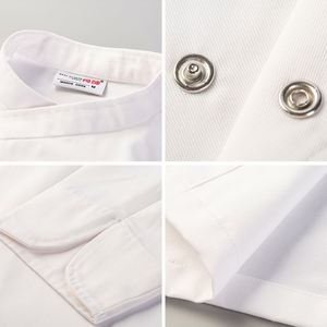 Conjunto de Uniforme de Trabajo de Cocina, Chaqueta de Chef Negra de Color Sólido, Manga Larga, Ropa Personalizada para Restaurante, Fabricantes de Uniformes - Product Image 4