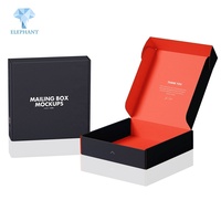 Caja de Envío Corrugada Negra Impresa Personalizada de 6x9 10x8x3 Roja Ecológica