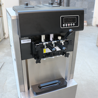 Machine à crème glacée automatique intelligente HELAXEN en acier inoxydable pour usage commercial |   Machine à glaces molles 3 saveurs, fonctionnement à une touche pour