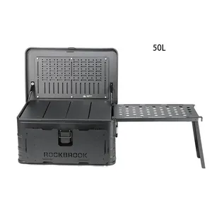 50L 30L schwarzer Aufbewahrungsbox faltbar Aluminiumlegierung Aluminium Camping-Aufbewahrungsbox Outdoor
