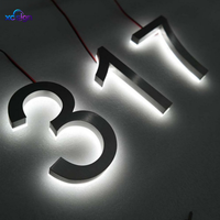 Enseigne commerciale LED rétroéclairée moderne en acier inoxydable avec rainure de guidage lumineux en acrylique, télécommande et transformateur, pour maison, bureau, bar, mariage