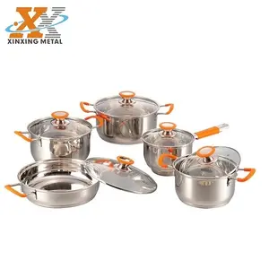 Cookware Handle Cooking Pot Soup Non Stick Pot Stainless Steel Cooking Pot Set