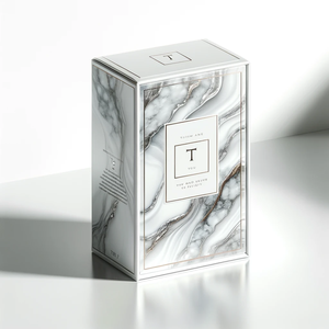 Boîte de crème pour le visage à motif de marbre de luxe boîte-cadeau cosmétique avec gaufrage en feuille stratification mate revêtement UV pour soins de la peau crème pour les yeux - Product Image 1