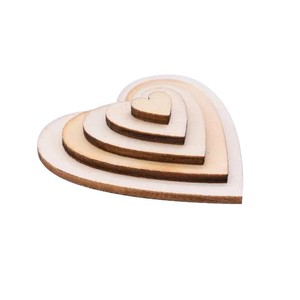 <b>Wooden</b> Heart Shaped Craft Pieces Natural Color Pine Material For Diy Decorations And Childrens Art Projects - Product Image 5