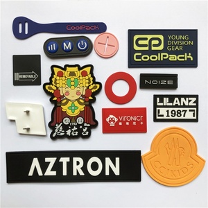 Custom Shape OEM Embossed 3D Soft Rubber PVC Label <b>Plastic</b> Silicone Morale Patches Logo - Product Image 1