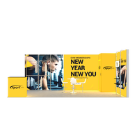 10x20 Portable Aluminium SEG LED Outil Gratuit Rétro-Éclairé Mur TV Étagère Affichage Boîte À Lumière Salon Événement Stand