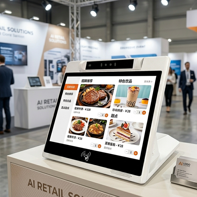 L-Type 10" Android Business Use Desktop Tablet with Dual Camera NFC Reader for Secure Payment & Digital Menu Board
