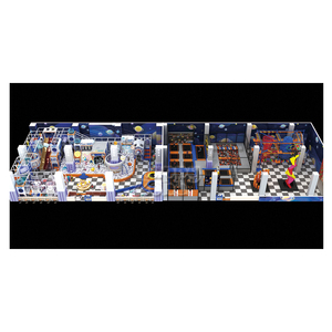 Attrezzature per parco giochi al coperto colorate per bambini-Area giochi commerciale personalizzabile con box e scivolo per centro commerciale/asilo - Product Image 3