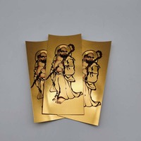 Collection de billets de banque en feuille d'or, monnaie indienne étanche, cadeau doré religieux