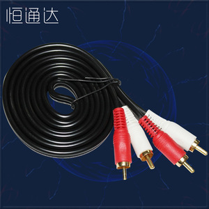 สาย AV 5 ม. RCA ชายต่อชาย ตัวนำทองแดง ป้องกันด้วยเส้นใย สำหรับการเชื่อมต่อเสียงและวิดีโอคอมพิวเตอร์ - Product Image 1