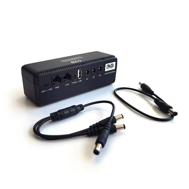 Factory Sale 18W Mini DC UPS 10400mah LED Display Lithium Battery 5V/9V/12V/24V POE/USB/Type-C Port Uninterruptible Power Supply