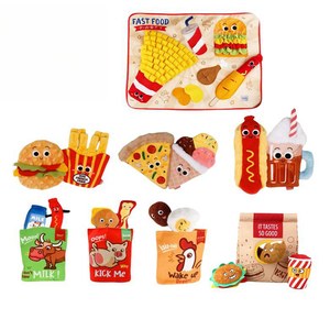 HOMEPLANET, <span class=keywords><strong>hamburguesas</strong></span> chirriantes de alta calidad, patatas fritas, perros calientes, juguetes para perros, juguetes de peluche para perros, juguetes para mascotas - Product Image 1
