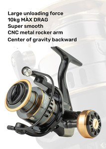 <span class=keywords><strong>Moulinet</strong></span> de pêche Tout métal Bobine 10KG Max Drag Poignée en acier inoxydable Bobine de ligne <span class=keywords><strong>Moulinet</strong></span> de pêche à la traîne en eau salée - Product Image 4