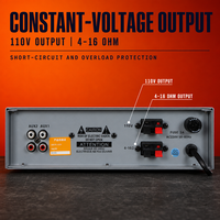 Amplificateur audio compact 1 micro 2 entrées ligne radio carte SD USB contrôle des basses et des aigus protection contre les courts-circuits et les surcharges