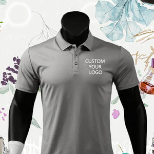 Camisa de Golf de Manga Corta para Hombre, con Botones y Cuello Solapa, Estampada, Deportiva, Transpirable, de Poliéster de Secado Rápido, Precio Bajo al por Mayor - Product Image 2