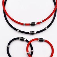 Collier en silicone à ions négatifs, chaîne de cou avec fermoir magnétique, collier de sport tendance