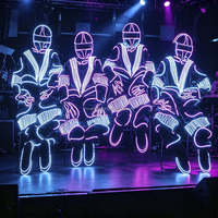 Costume de scène lumineux à fibres optiques pour Halloween, cosplay, fête, concours de danse, spectacle