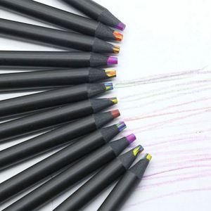 Lápices de Colores Jumbo de Madera con Diseño de Arcoíris, Multicolores para Niños, Marca USA Mairun, para Uso Escolar y Artístico - Product Image 3