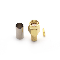 Conectores de género de alta calidad LWMC 1000V 50ohm DC a 6GHz RP para conector macho SMA para Cable RG58/RG100/LMR195 VSWR 1,2 Max