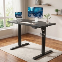 Bureau de jeu électrique réglable en hauteur à prix abordable, table d'ordinateur pour le travail à domicile avec support pour casque