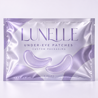 Sacs d'emballage personnalisés pour patchs sous les yeux avec soudure trois côtés et sacs d'emballage en aluminium pour produits de beauté en marque blanche