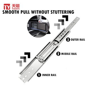 ヘビーデューティ200Kgフルエクステンション3つ折りボールベアリング引き出しレールスムーズスライド用屋外アパートホテルモールキッチン - Product Image 2
