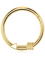 Cincin Hidung Baja Bedah 316L, Hoop Septum Clicker, Cincin Segmen Berengsel, Anting Tindik Bibir Telinga untuk Tulang Rawan