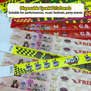 Braccialetti in Carta Personalizzabili Tyvek per Occasioni Festive - per Songkran, Pesce d'Aprile, Capodanno, Natale, Feste con Logo - Product Image 4