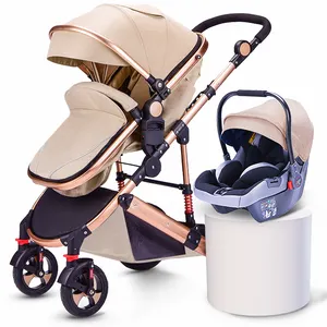 China manufacturer baby products wholesale traveling baby doll stroller 3 in 1 easy folding coches para bebes with car seat