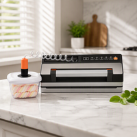 Scelleuse alimentaire portable 2-en-1 YUMYTH VS8003 en acier inoxydable personnalisable avec protection contre la surchauffe pour la cuisine